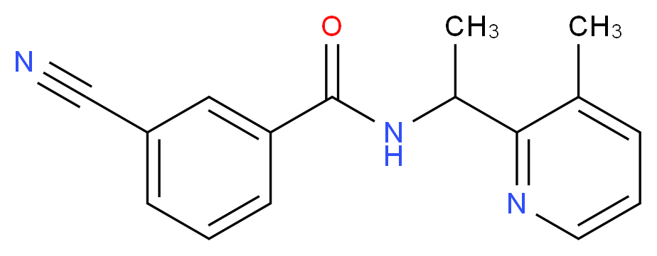 3-cyano-N-[1-(3-methylpyridin-2-yl)ethyl]benzamide_Molecular_structure_CAS_)