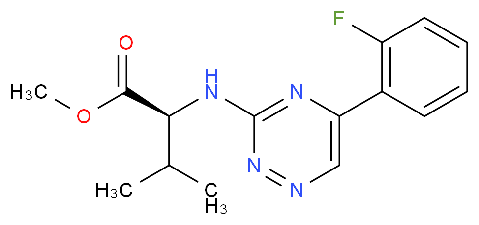 methyl N-[5-(2-fluorophenyl)-1,2,4-triazin-3-yl]-L-valinate_Molecular_structure_CAS_)