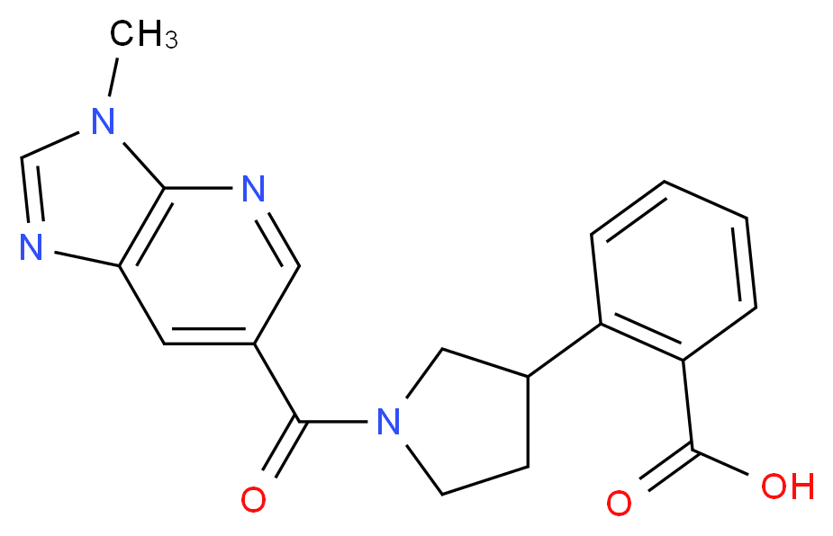 2-{1-[(3-methyl-3H-imidazo[4,5-b]pyridin-6-yl)carbonyl]-3-pyrrolidinyl}benzoic acid_Molecular_structure_CAS_)