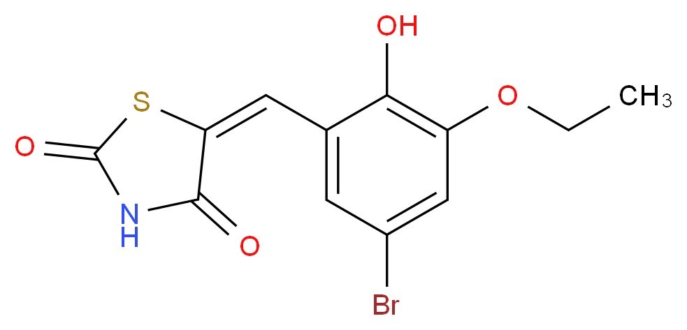 (5E)-5-(5-bromo-3-ethoxy-2-hydroxybenzylidene)-1,3-thiazolidine-2,4-dione_Molecular_structure_CAS_313530-35-7)