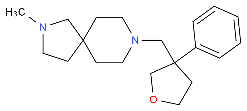 2-methyl-8-[(3-phenyltetrahydrofuran-3-yl)methyl]-2,8-diazaspiro[4.5]decane_Molecular_structure_CAS_)
