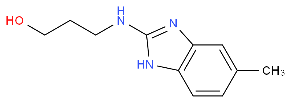 3-[(5-methyl-1H-benzimidazol-2-yl)amino]propan-1-ol_Molecular_structure_CAS_302812-86-8)