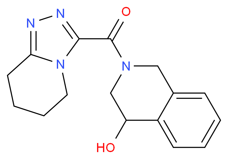 2-(5,6,7,8-tetrahydro[1,2,4]triazolo[4,3-a]pyridin-3-ylcarbonyl)-1,2,3,4-tetrahydroisoquinolin-4-ol_Molecular_structure_CAS_)
