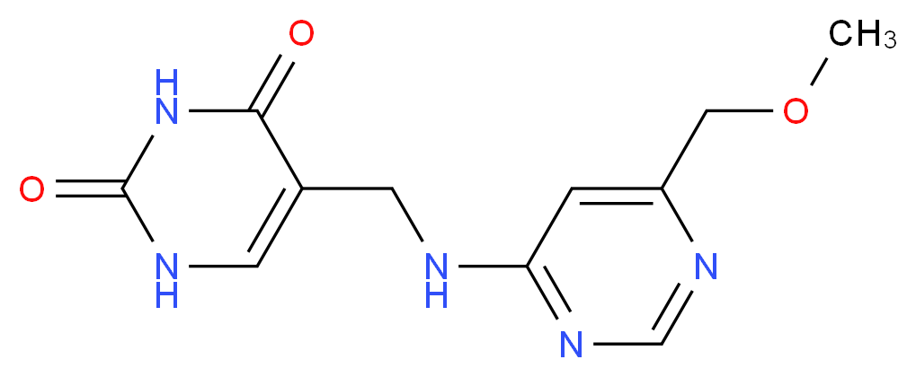 5-({[6-(methoxymethyl)pyrimidin-4-yl]amino}methyl)pyrimidine-2,4(1H,3H)-dione_Molecular_structure_CAS_)