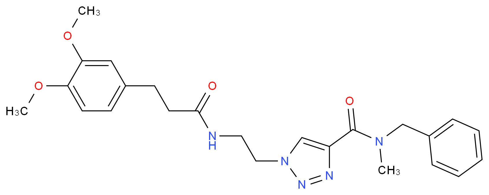 N-benzyl-1-(2-{[3-(3,4-dimethoxyphenyl)propanoyl]amino}ethyl)-N-methyl-1H-1,2,3-triazole-4-carboxamide_Molecular_structure_CAS_)
