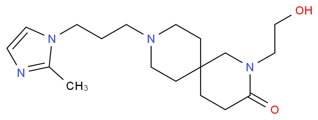 2-(2-hydroxyethyl)-9-[3-(2-methyl-1H-imidazol-1-yl)propyl]-2,9-diazaspiro[5.5]undecan-3-one_Molecular_structure_CAS_)