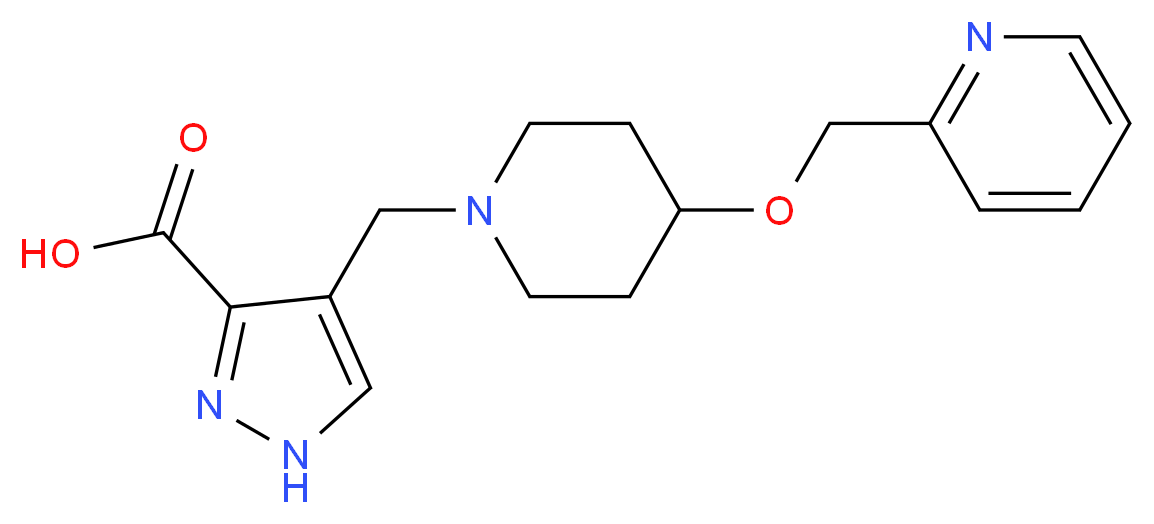 4-{[4-(pyridin-2-ylmethoxy)piperidin-1-yl]methyl}-1H-pyrazole-3-carboxylic acid_Molecular_structure_CAS_)