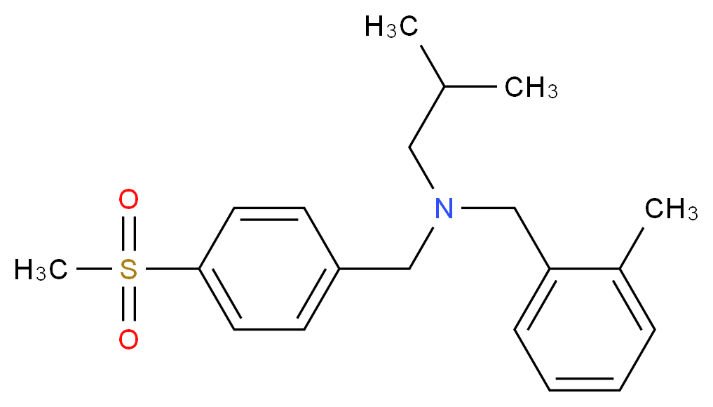 2-methyl-N-(2-methylbenzyl)-N-[4-(methylsulfonyl)benzyl]propan-1-amine_Molecular_structure_CAS_)