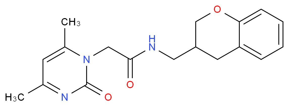 N-(3,4-dihydro-2H-chromen-3-ylmethyl)-2-(4,6-dimethyl-2-oxopyrimidin-1(2H)-yl)acetamide_Molecular_structure_CAS_)