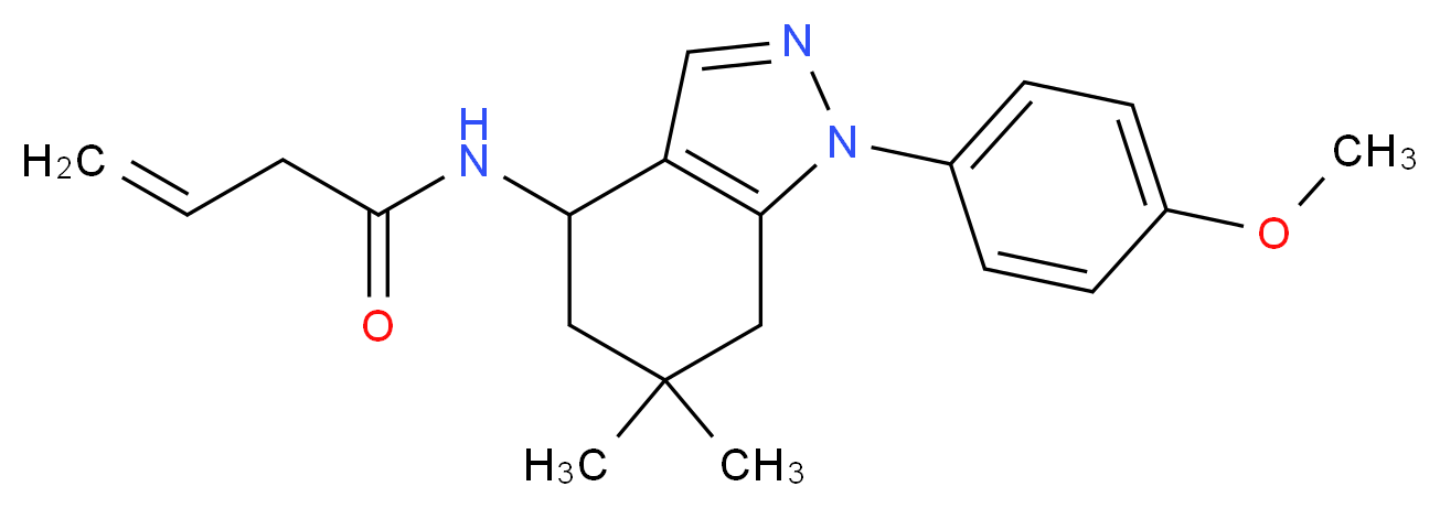 N-[1-(4-methoxyphenyl)-6,6-dimethyl-4,5,6,7-tetrahydro-1H-indazol-4-yl]-3-butenamide_Molecular_structure_CAS_)