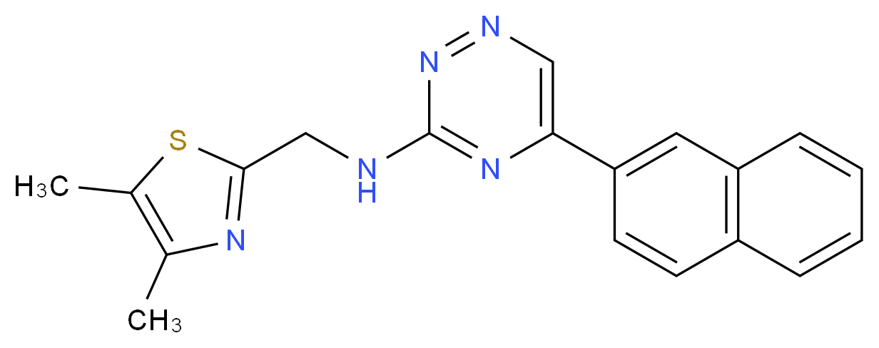 N-[(4,5-dimethyl-1,3-thiazol-2-yl)methyl]-5-(2-naphthyl)-1,2,4-triazin-3-amine_Molecular_structure_CAS_)