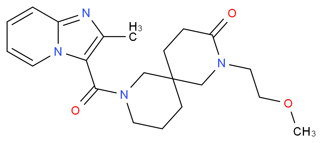 2-(2-methoxyethyl)-8-[(2-methylimidazo[1,2-a]pyridin-3-yl)carbonyl]-2,8-diazaspiro[5.5]undecan-3-one_Molecular_structure_CAS_)