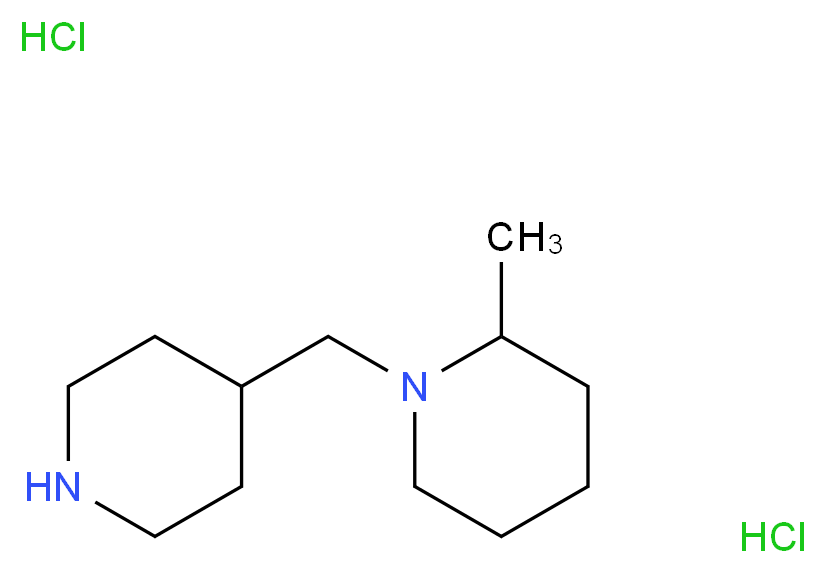 2-Methyl-1-(4-piperidinylmethyl)piperidine dihydrochloride_Molecular_structure_CAS_)