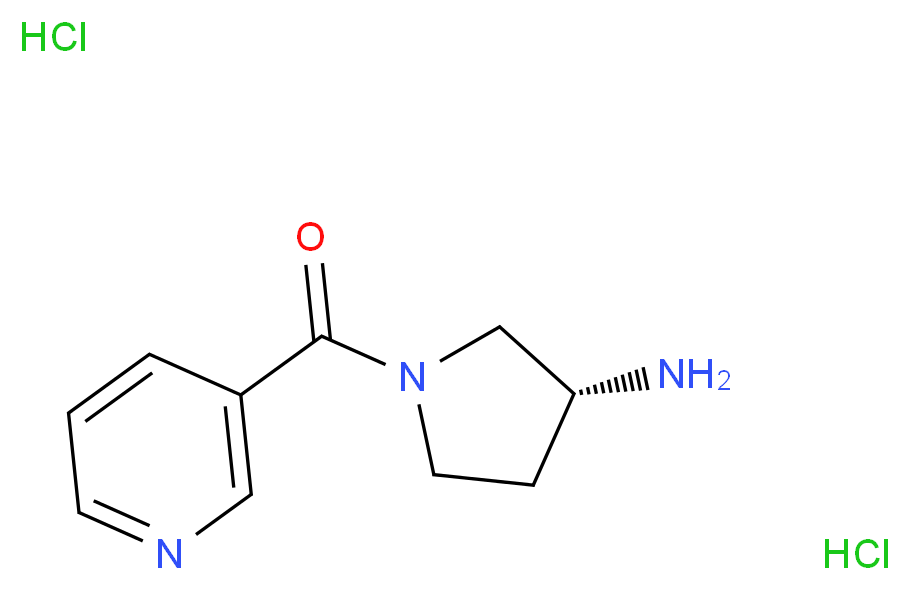 [(3R)-3-Aminopyrrolidin-1-yl](pyridin-3-yl)methanone dihydrochloride_Molecular_structure_CAS_)