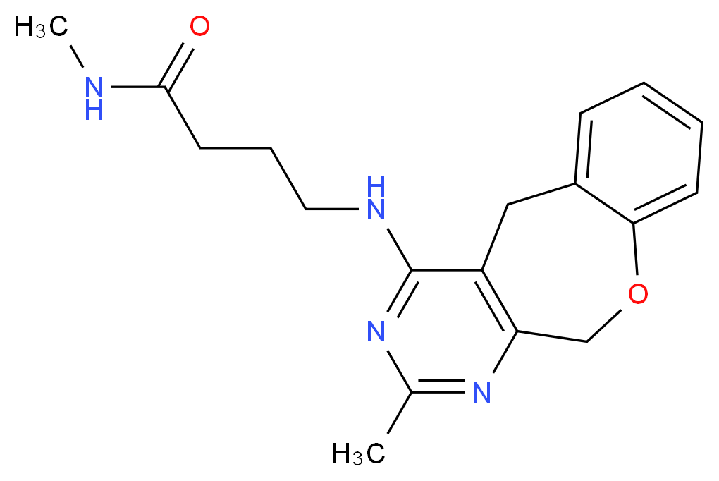N-methyl-4-[(2-methyl-5,11-dihydro[1]benzoxepino[3,4-d]pyrimidin-4-yl)amino]butanamide_Molecular_structure_CAS_)