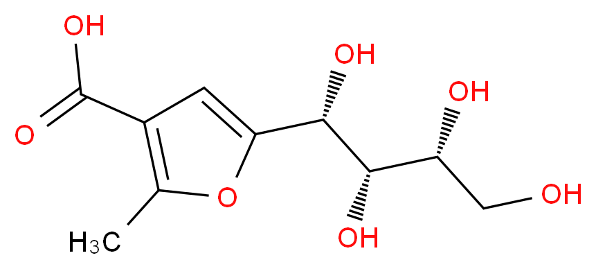 2-methyl-5-[(1R,2S,3R)-1,2,3,4-tetrahydroxybutyl]-3-furoic acid_Molecular_structure_CAS_)