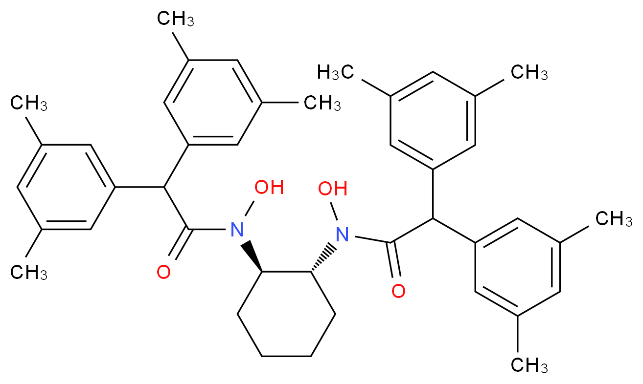 (1R,2R)-N,N′-Dihydroxy-N,N′-bis(bis(3,5-dimethylphenyl)acetyl)-1,2-cyclohexanediamine_Molecular_structure_CAS_860036-27-7)