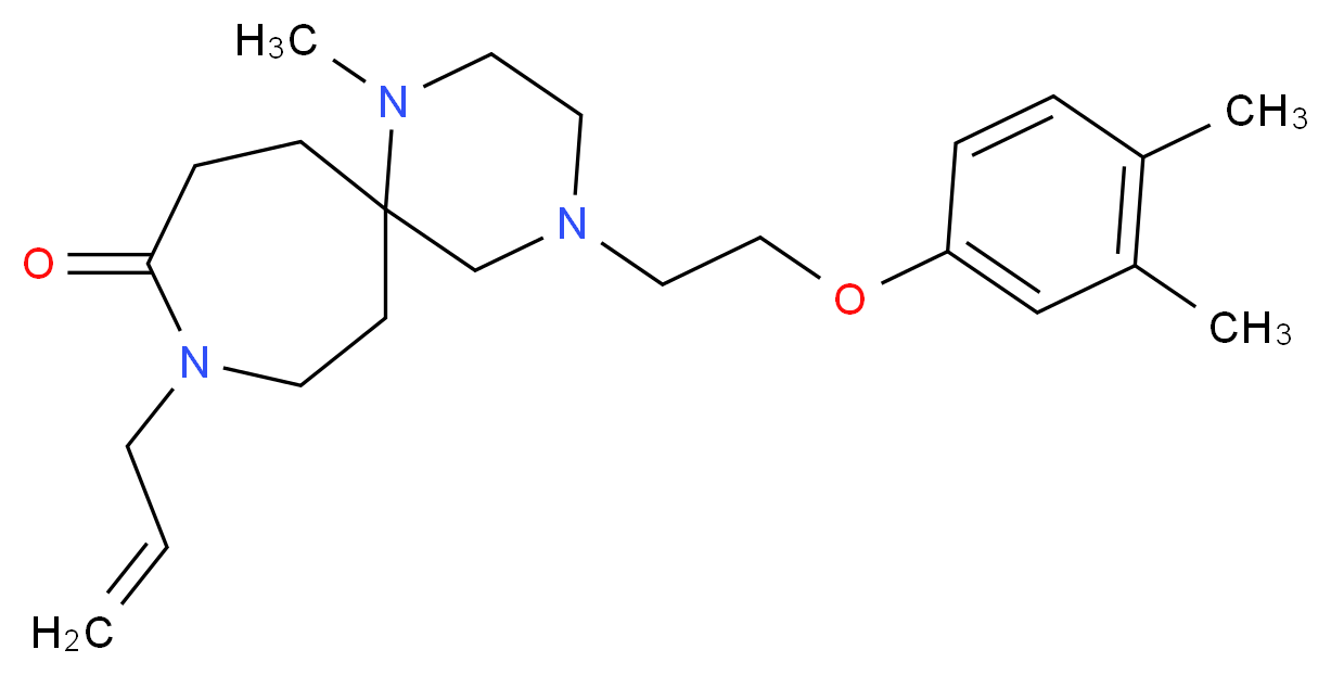 9-allyl-4-[2-(3,4-dimethylphenoxy)ethyl]-1-methyl-1,4,9-triazaspiro[5.6]dodecan-10-one_Molecular_structure_CAS_)