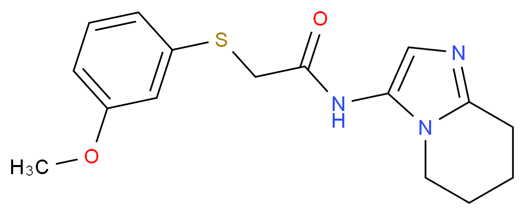 2-[(3-methoxyphenyl)thio]-N-(5,6,7,8-tetrahydroimidazo[1,2-a]pyridin-3-yl)acetamide_Molecular_structure_CAS_)