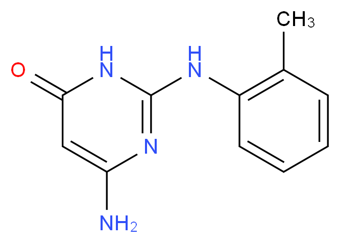 6-Amino-2-[(2-methylphenyl)amino]pyrimidin-4(3H)-one_Molecular_structure_CAS_)