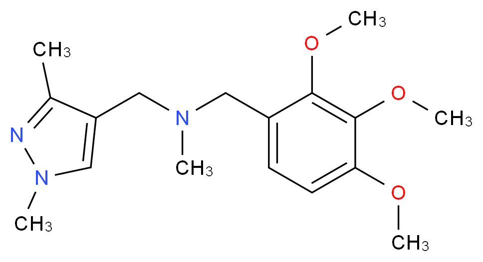 1-(1,3-dimethyl-1H-pyrazol-4-yl)-N-methyl-N-(2,3,4-trimethoxybenzyl)methanamine_Molecular_structure_CAS_)