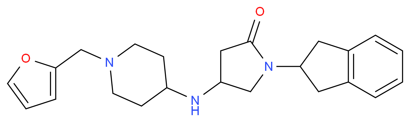 1-(2,3-dihydro-1H-inden-2-yl)-4-{[1-(2-furylmethyl)-4-piperidinyl]amino}-2-pyrrolidinone_Molecular_structure_CAS_)