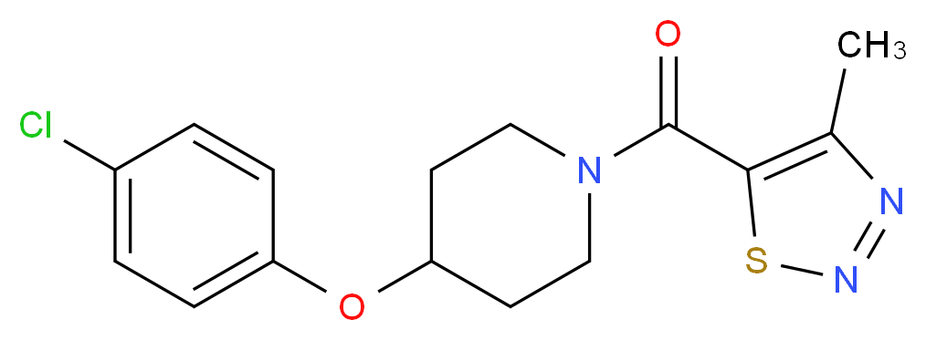 4-(4-chlorophenoxy)-1-[(4-methyl-1,2,3-thiadiazol-5-yl)carbonyl]piperidine_Molecular_structure_CAS_)