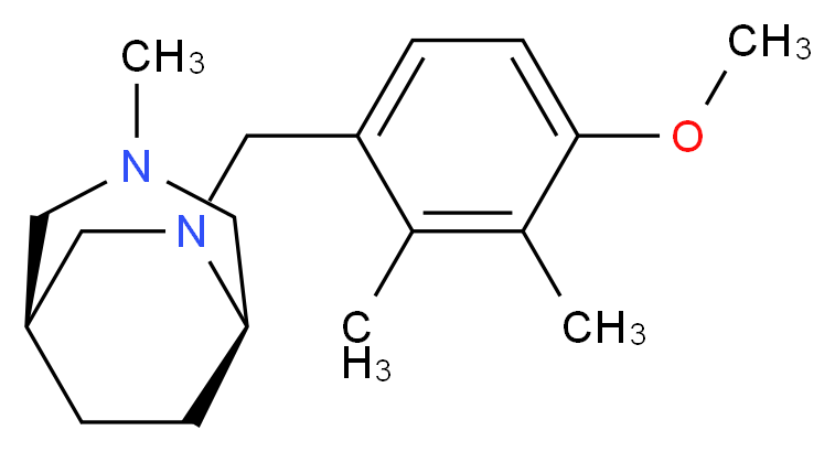 (1S*,5R*)-6-(4-methoxy-2,3-dimethylbenzyl)-3-methyl-3,6-diazabicyclo[3.2.2]nonane_Molecular_structure_CAS_)
