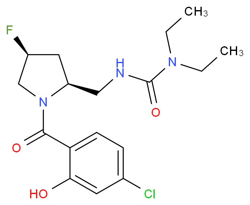 N'-{[(2S,4S)-1-(4-chloro-2-hydroxybenzoyl)-4-fluoropyrrolidin-2-yl]methyl}-N,N-diethylurea_Molecular_structure_CAS_)