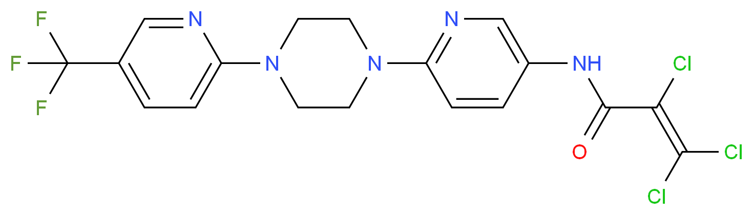 2,3,3-trichloro-N-(6-{4-[5-(trifluoromethyl)pyridin-2-yl]piperazino}pyridin-3-yl)acrylamide_Molecular_structure_CAS_)