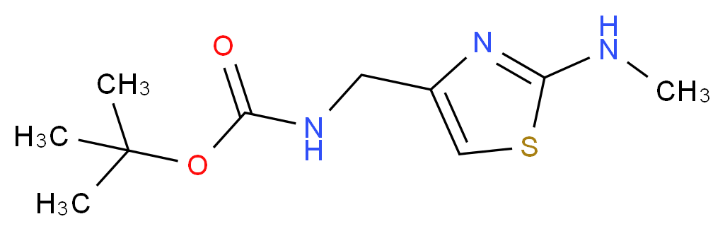 tert-butyl N-{[2-(methylamino)-1,3-thiazol-4-yl]methyl}carbamate_Molecular_structure_CAS_)