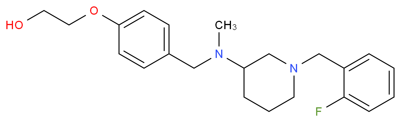 2-(4-{[[1-(2-fluorobenzyl)-3-piperidinyl](methyl)amino]methyl}phenoxy)ethanol_Molecular_structure_CAS_)