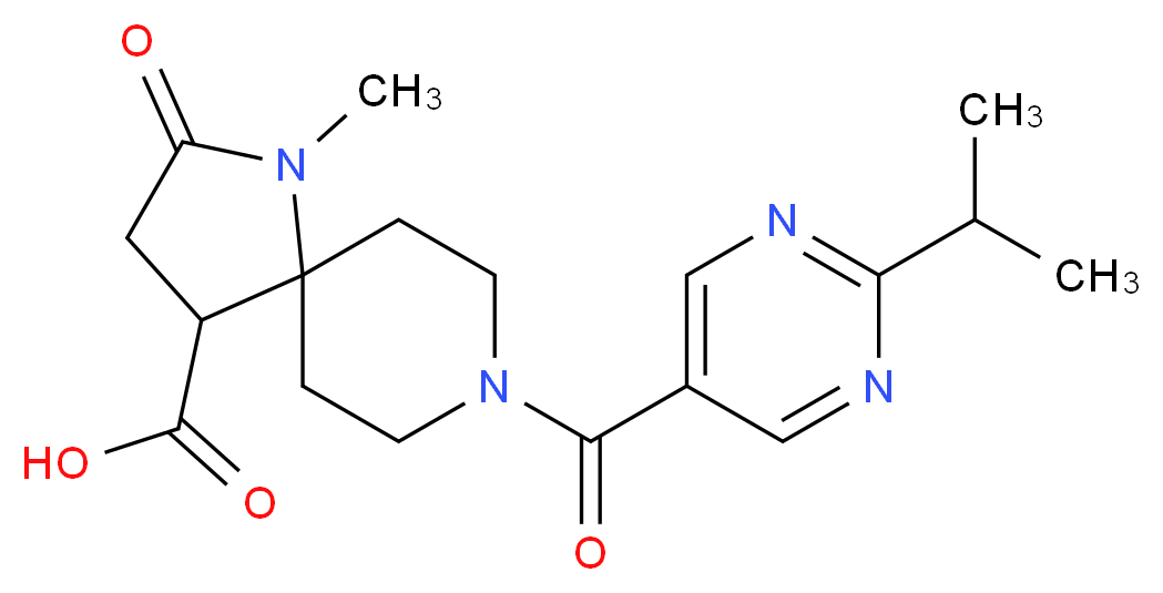 8-[(2-isopropylpyrimidin-5-yl)carbonyl]-1-methyl-2-oxo-1,8-diazaspiro[4.5]decane-4-carboxylic acid_Molecular_structure_CAS_)