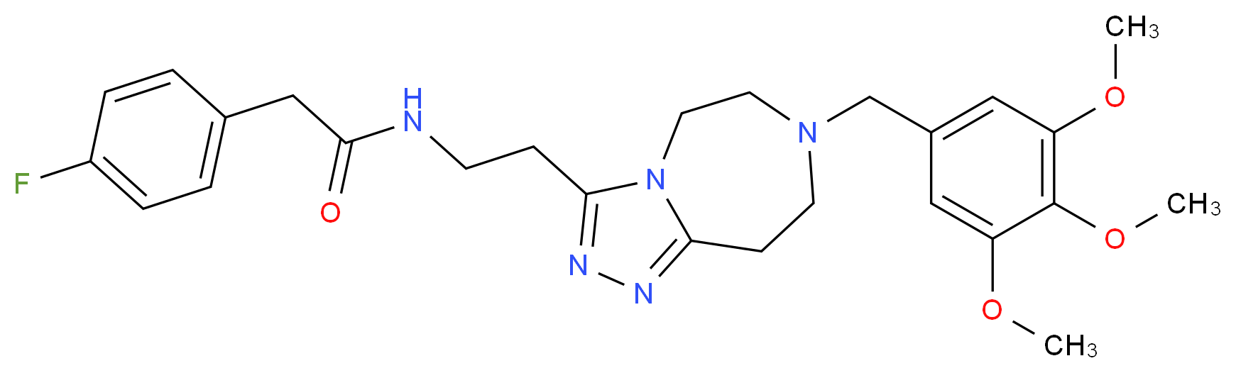 2-(4-fluorophenyl)-N-{2-[7-(3,4,5-trimethoxybenzyl)-6,7,8,9-tetrahydro-5H-[1,2,4]triazolo[4,3-d][1,4]diazepin-3-yl]ethyl}acetamide_Molecular_structure_CAS_)