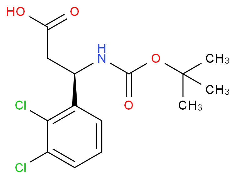 BOC-(R)-3-AMINO-3-(2,3-DICHLORO-PHENYL)-PROPIONIC ACID_Molecular_structure_CAS_500788-91-0)
