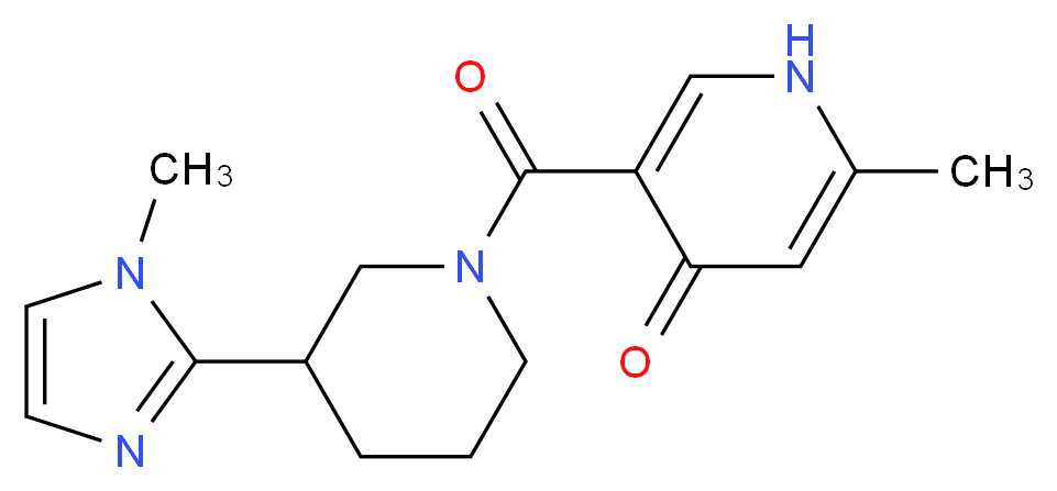 2-methyl-5-{[3-(1-methyl-1H-imidazol-2-yl)-1-piperidinyl]carbonyl}-4(1H)-pyridinone_Molecular_structure_CAS_)