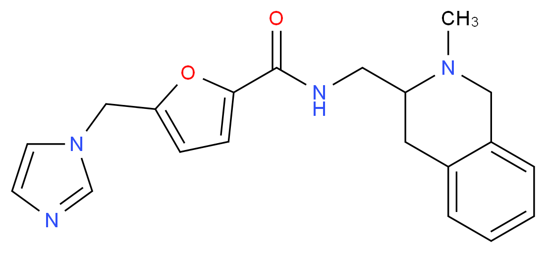 5-(1H-imidazol-1-ylmethyl)-N-[(2-methyl-1,2,3,4-tetrahydroisoquinolin-3-yl)methyl]-2-furamide_Molecular_structure_CAS_)