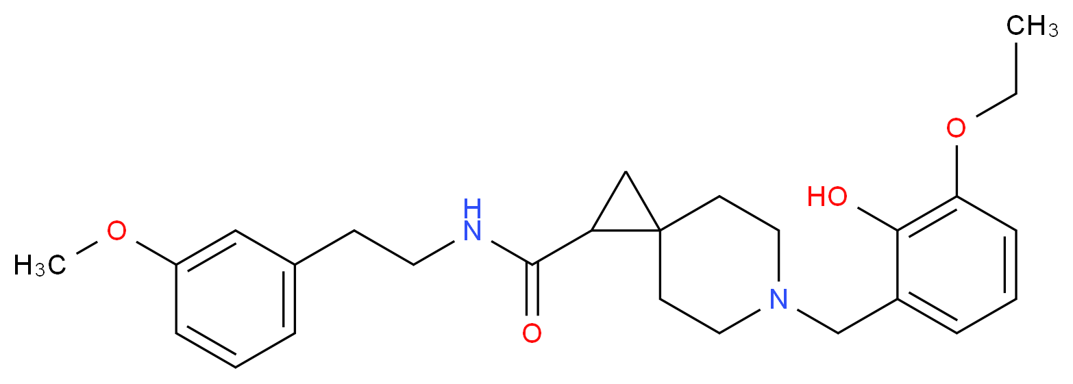 6-(3-ethoxy-2-hydroxybenzyl)-N-[2-(3-methoxyphenyl)ethyl]-6-azaspiro[2.5]octane-1-carboxamide_Molecular_structure_CAS_)