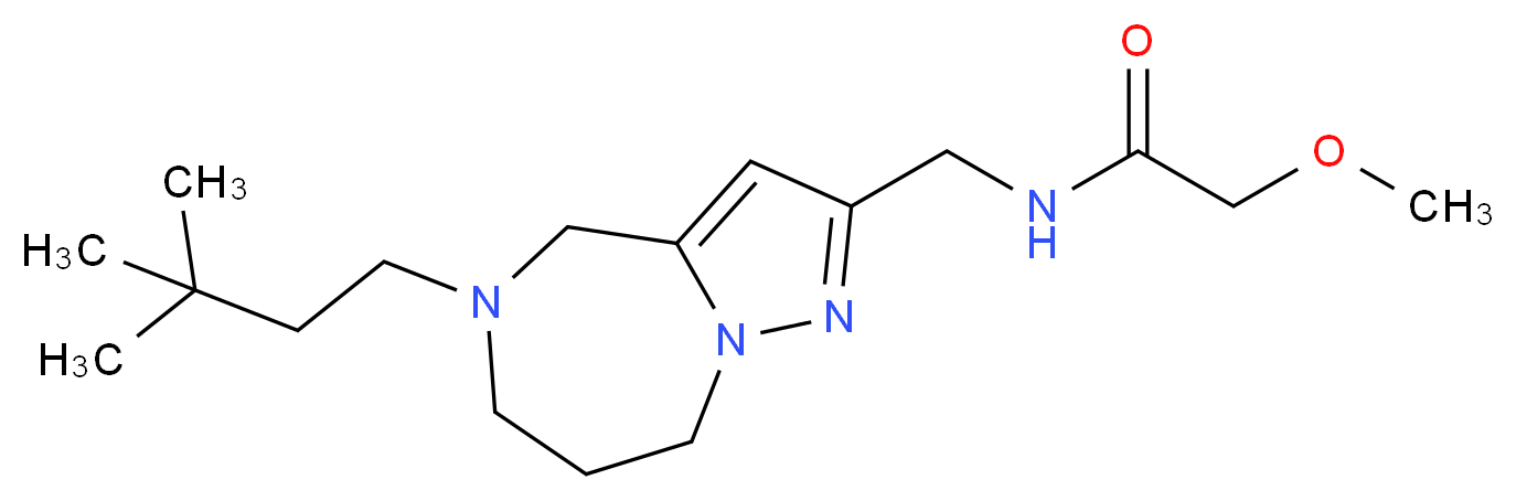 N-{[5-(3,3-dimethylbutyl)-5,6,7,8-tetrahydro-4H-pyrazolo[1,5-a][1,4]diazepin-2-yl]methyl}-2-methoxyacetamide_Molecular_structure_CAS_)