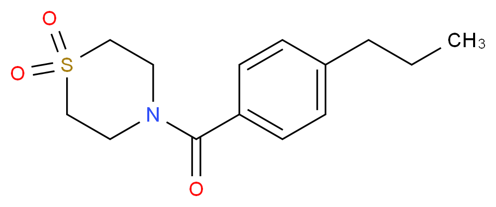 4-(4-propylbenzoyl)thiomorpholine 1,1-dioxide_Molecular_structure_CAS_)