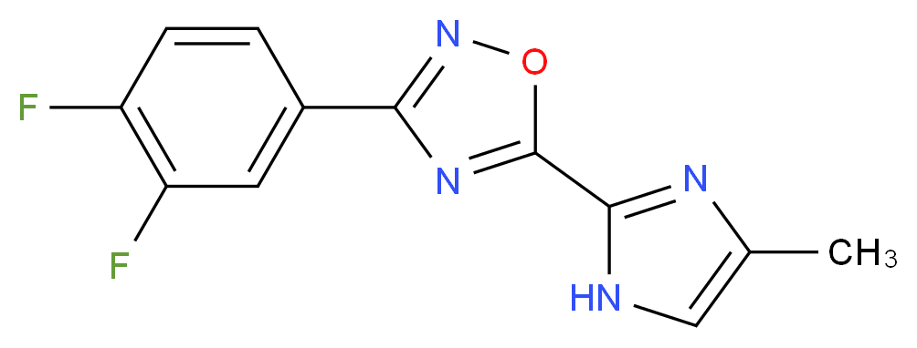 3-(3,4-difluorophenyl)-5-(4-methyl-1H-imidazol-2-yl)-1,2,4-oxadiazole_Molecular_structure_CAS_)