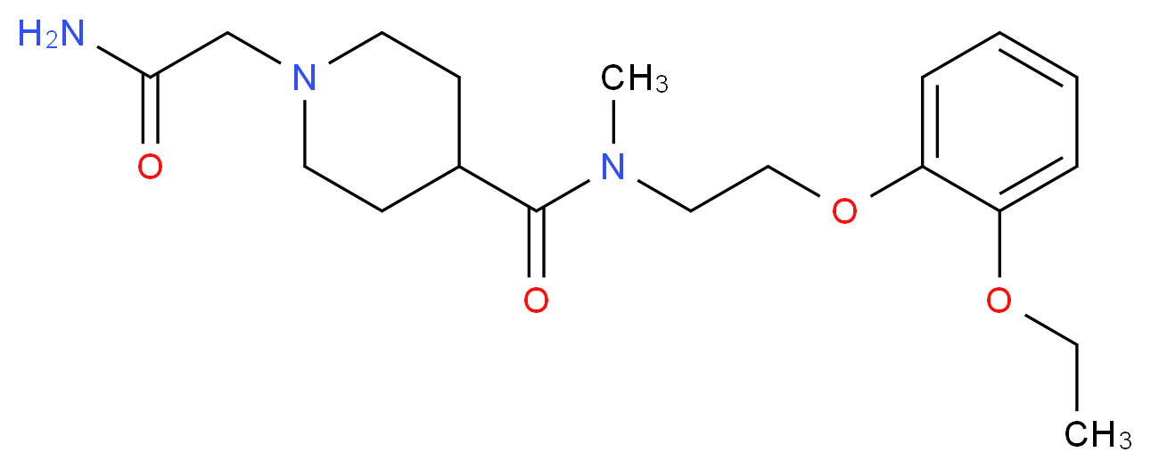 1-(2-amino-2-oxoethyl)-N-[2-(2-ethoxyphenoxy)ethyl]-N-methylpiperidine-4-carboxamide_Molecular_structure_CAS_)