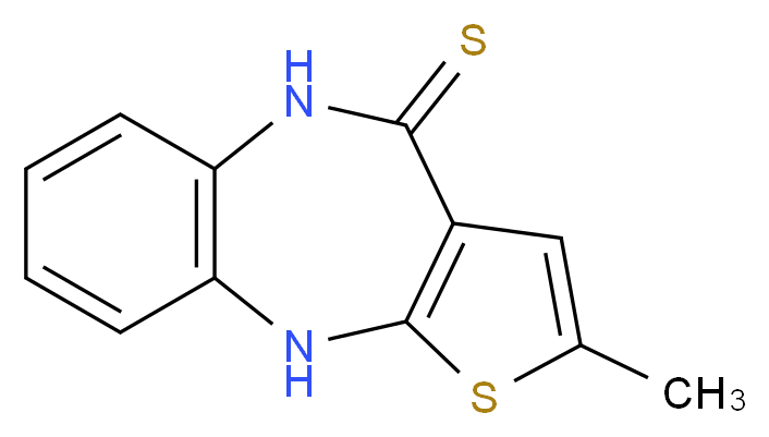 5,10-Dihydro-2-methyl-4H-thieno[2,3-b][1,5]benzodiazepine-4-thione(Olanzapine Impurity)_Molecular_structure_CAS_612507-13-8)