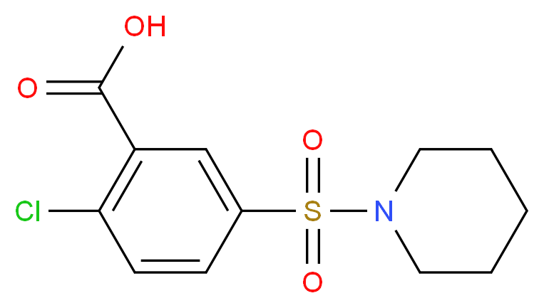 2-Chloro-5-(piperidine-1-sulfonyl)-benzoic acid_Molecular_structure_CAS_109029-95-0)
