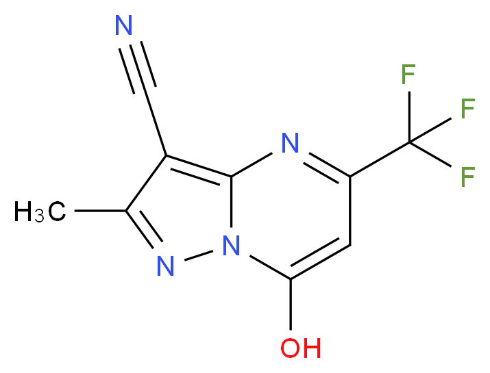 7-Hydroxy-2-methyl-5-(trifluoromethyl)pyrazolo-[1,5-a]pyrimidine-3-carbonitrile_Molecular_structure_CAS_)