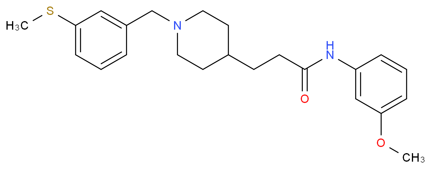 N-(3-methoxyphenyl)-3-{1-[3-(methylthio)benzyl]-4-piperidinyl}propanamide_Molecular_structure_CAS_)