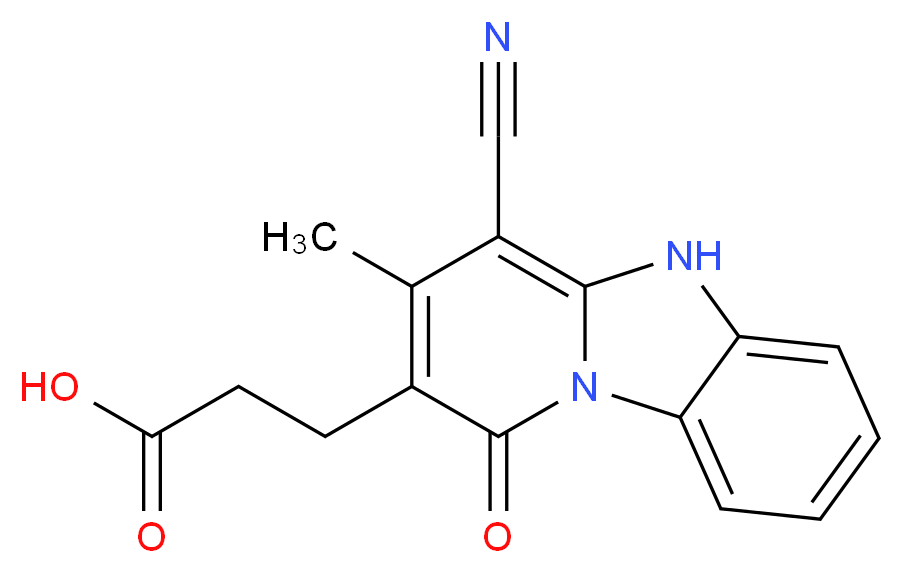3-(4-cyano-3-methyl-1-oxo-1,5-dihydrobenzo[4,5]imidazo[1,2-a]pyridin-2-yl)propanoic acid_Molecular_structure_CAS_)