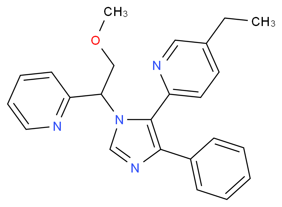 5-ethyl-2-[1-(2-methoxy-1-pyridin-2-ylethyl)-4-phenyl-1H-imidazol-5-yl]pyridine_Molecular_structure_CAS_)