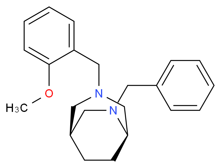 (1S*,5R*)-6-benzyl-3-(2-methoxybenzyl)-3,6-diazabicyclo[3.2.2]nonane_Molecular_structure_CAS_)