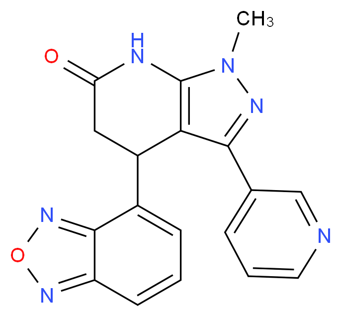 4-(2,1,3-benzoxadiazol-4-yl)-1-methyl-3-pyridin-3-yl-1,4,5,7-tetrahydro-6H-pyrazolo[3,4-b]pyridin-6-one_Molecular_structure_CAS_)